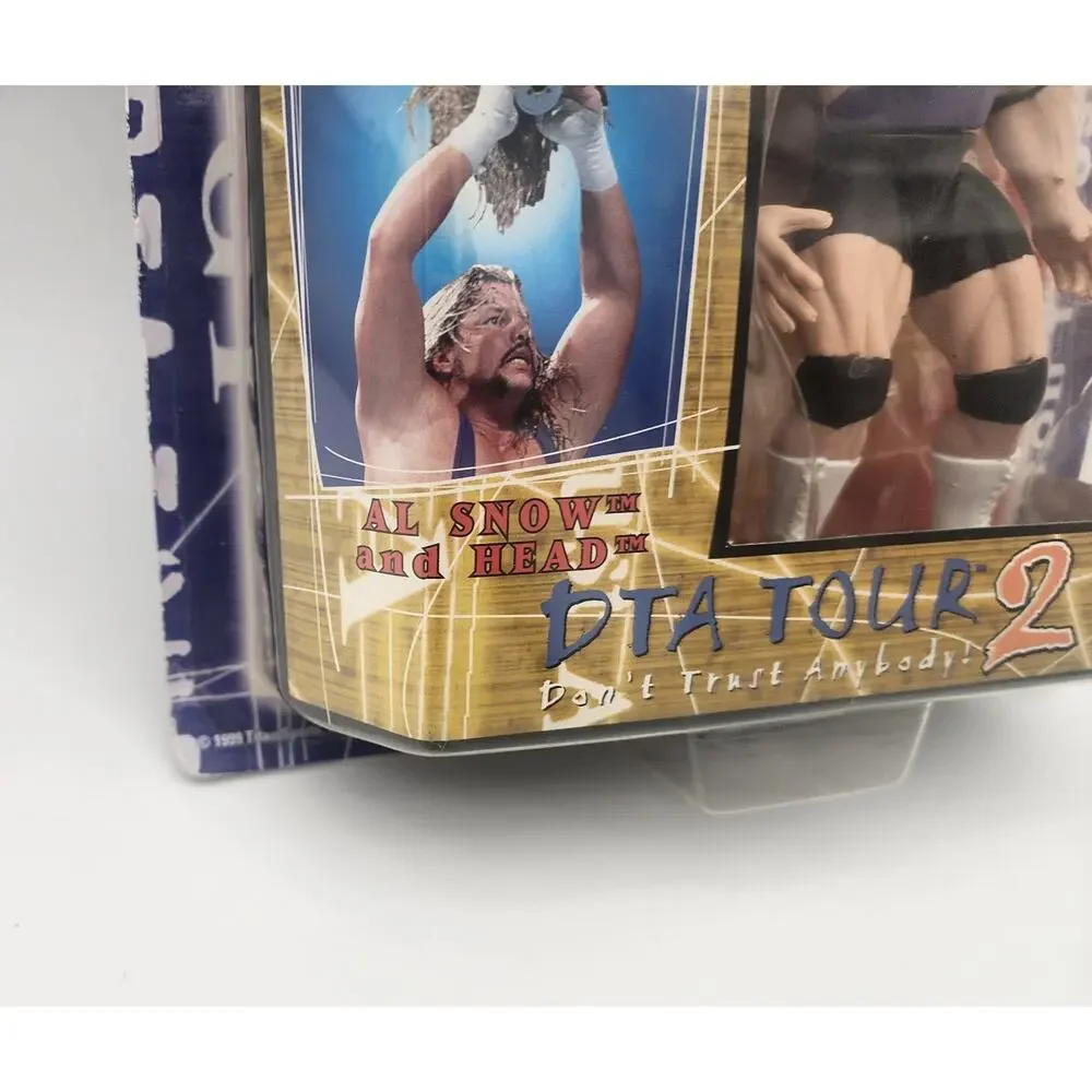 1999 Jakks WWF DTA TOUR 2 Al Snow w/ Head and Trash Can Sealed on Card Vintage